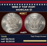 1898-p Morgan Dollar TOP POP! $1 ms67+ SEGS