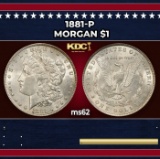 1881-p Morgan Dollar $1 Grades ms62