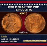 1938-p Lincoln Cent Near Top Pop 1c ms67+ rd SEGS