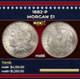 1882-p Morgan Dollar $1 ms66 SEGS