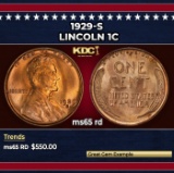 1929-s Lincoln Cent 1c Grades ms65 rd