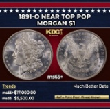 1891-o Morgan Dollar Near Top Pop $1 ms65+ SEGS