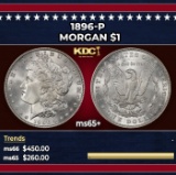 1896-p Morgan Dollar $1 Grades ms65+