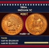 1904 Indian Cent . 1c ms66+ rd SEGS