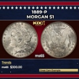 1889-p Morgan Dollar $1 Grades ms65