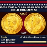 1905 Lewis & Clark Gold Commem Dollar Near Top Pop! 1 ms67 SEGS
