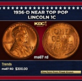 1936-d Lincoln Cent Near Top Pop 1c ms67 rd SEGS