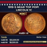 1919-s Lincoln Cent Near Top Pop! 1c ms65+ rd SEGS