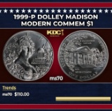 1999-p Dolley Madison Modern Commem Dollar $1 ms70 SEGS