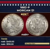 1882-p Morgan Dollar $1 Grades ms64+