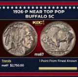 1926-p Buffalo Nickel Near Top Pop 5c ms67 SEGS