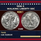 1936-s Walking Liberty Half Dollar 50c ms66 SEGS