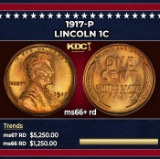 1917-p Lincoln Cent 1c ms66+ rd SEGS