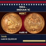 1904 Indian Cent . 1c ms66 rd SEGS