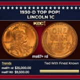1930-d Lincoln Cent TOP POP! 1c ms67+ rd SEGS