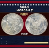 1881-s Morgan Dollar $1 Grades ms62+