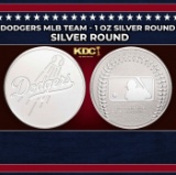 Dodgers MLB Team - 1 oz Silver Round Round
