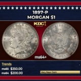 1897-p Morgan Dollar $1 Grades ms64+
