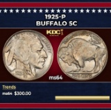 1925-p Buffalo Nickel 5c Grades ms64