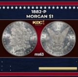 1882-p Morgan Dollar $1 Grades ms63