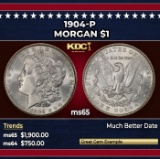 1904-p Morgan Dollar $1 ms65 SEGS