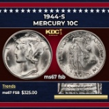 1944-s Mercury Dime 10c ms67 fsb SEGS