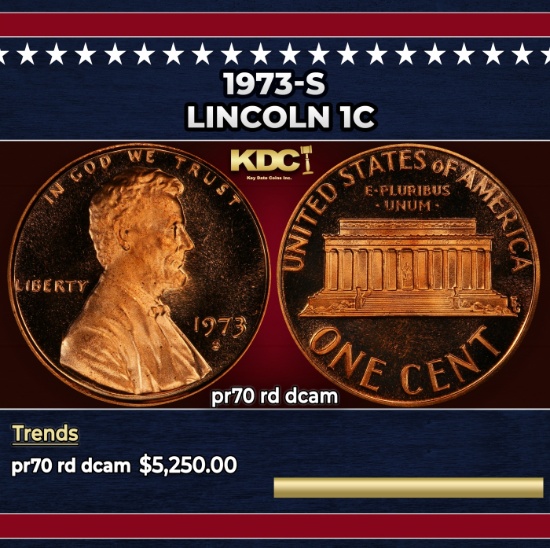 1973-s Proof Lincoln Cent 1c pr70 rd dcam SEGS