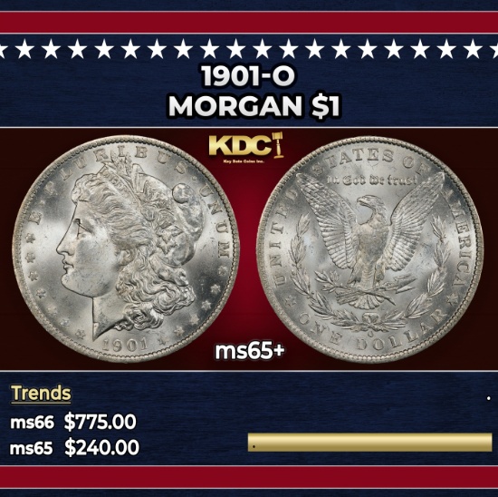 1901-o Morgan Dollar $1 Grades ms65+