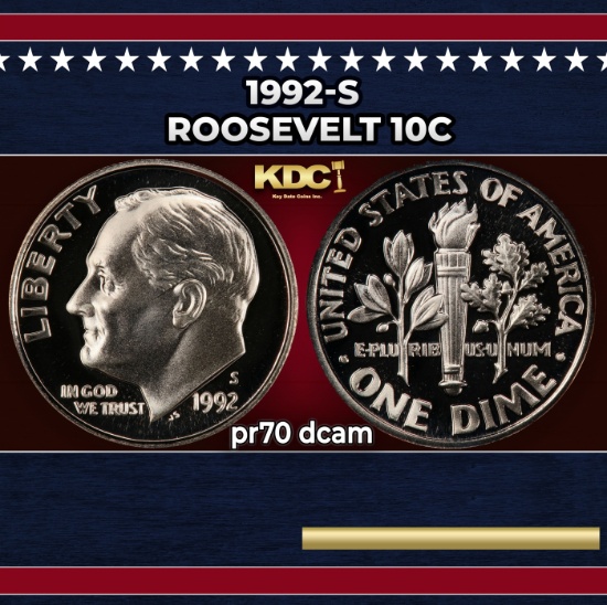 1992-s Proof Roosevelt Dime 10c pr70 dcam SEGS