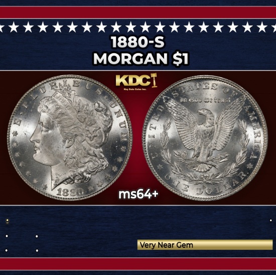 1880-s Morgan Dollar $1 Grades ms64+