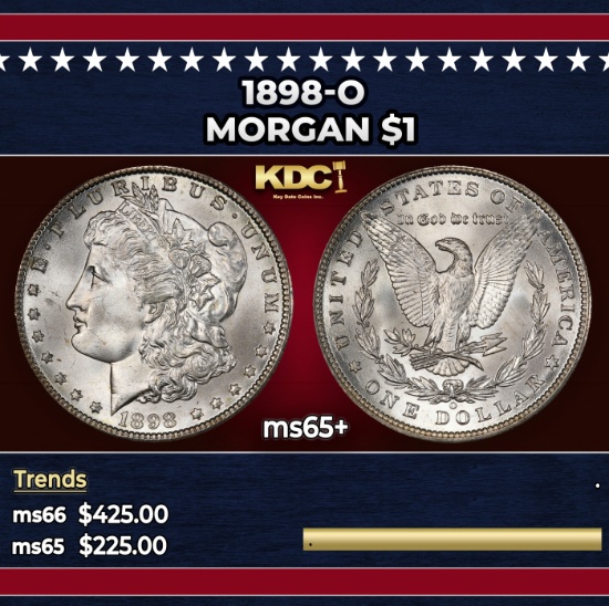 1898-o Morgan Dollar $1 Grades ms65+