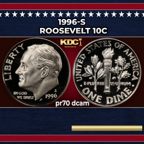 1996-s Proof Roosevelt Dime 10c pr70 dcam SEGS