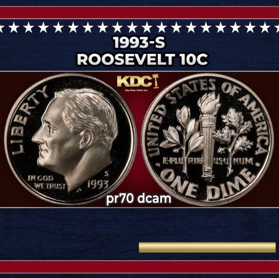 1993-s Proof Roosevelt Dime 10c pr70 dcam SEGS