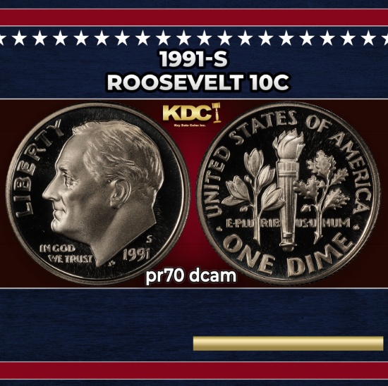 1991-s Proof Roosevelt Dime 10c pr70 dcam SEGS