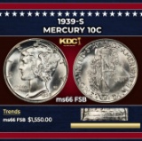 1939-s Mercury Dime 10c ms66 FSB SEGS