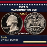 1973-s Proof Washington Quarter 25c pr70 dcam SEGS