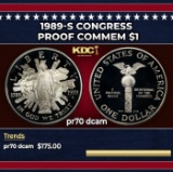 1989-s Congress Proof Modern Commem Dollar $1 pr70 dcam SEGS