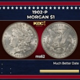 1902-p Morgan Dollar $1 Grades ms62
