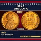 1929-s Lincoln Cent 1c Grades ms65 rd