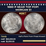 1880-p Morgan Dollar Near Top Pop! $1 ms66+ SEGS