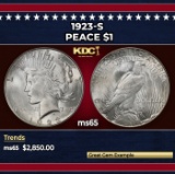1923-s Peace Dollar $1 ms65 SEGS