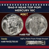 1940-p Mercury Dime Near Top Pop! 10c ms68 FSB SEGS