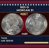 1921-d Morgan Dollar $1 Grades ms63