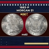 1883-p Morgan Dollar $1 Grades ms63