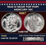 1940-d Mercury Dime Near Top Pop! 10c ms68 FSB SEGS