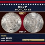 1884-p Morgan Dollar $1 Grades ms64+