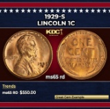 1929-s Lincoln Cent 1c Grades ms65 rd
