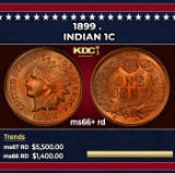 1899 Indian Cent . 1c ms66+ rd SEGS