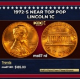 1972-s Lincoln Cent Near Top Pop 1c ms67 rd SEGS