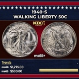 1940-s Walking Liberty Half Dollar 50c Grades ms65+